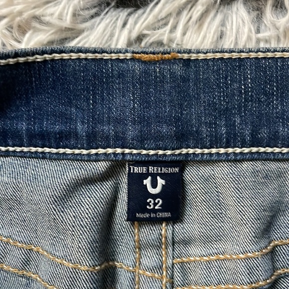 Men’s True Religion Jeans Finn Slim Tapered Frayed Ankle Zip size 32 - Picture 9 of 16